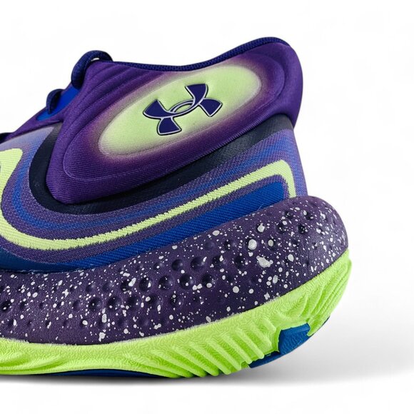 Under Armour Spawn 6 Mid SOS Purple Green Men\'s Basketball Shoes 3028337-500 main image 4